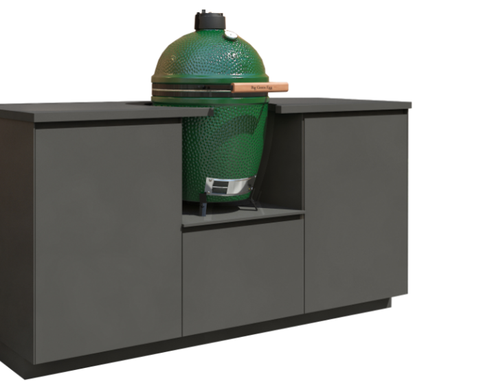 Outdoor kitchen with green egg