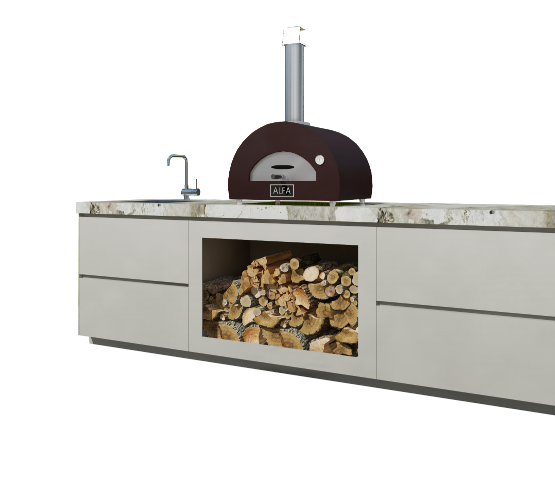 pizza-oven op buitenkeuken