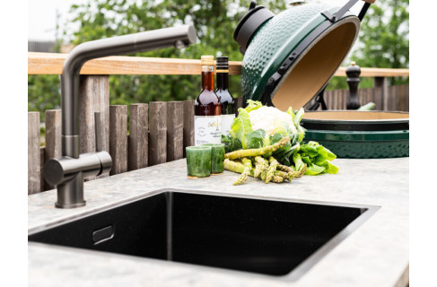 Cuisine extérieure design sur toit-terrasse à Amsterdam