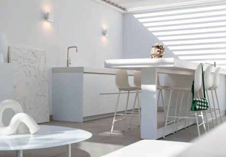 Außergewöhnliche Außenküche in modernen Designvilla in Brasschaat